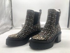 Jessica Simpson Women's Jymmie Embellished Chelsea Booties Black/Multi Size 9.5M