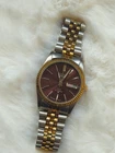 Vintage Seiko 5 Automatic Men's Watch Fluted Brown Dial Day/Date 6309 Japan