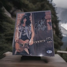 Foto firmata Slash Guns & Roses autografata 8x10 BAS Beckett certificata COA