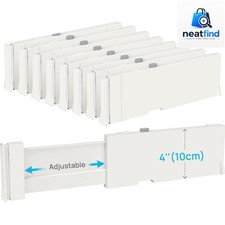 Drawer Dividers for Clothes 8 Pack, Adjustable 4" High Expandable from 11.3"-...