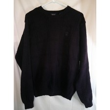 IZOD Sweater Knit Pullover Crew Neck Plaid Pattern Casual Mens XL