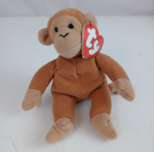 Vintage 1993 TY Teenie Beanie Babies Bongo The Monkey 5.5" Plush With Tags