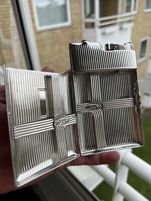 Vintage Evans Lighter & Cigarette Case | eBay