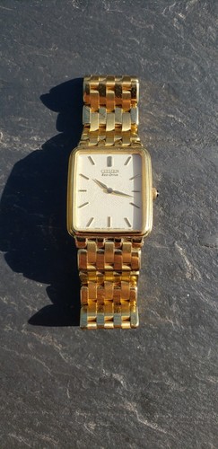 Citizen Eco-Drive Gold Tank Watch | eBay
