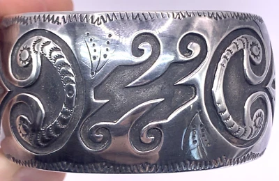 Sterling Silber Indianer Manschette signiert Vintage - Bild 1 von 4