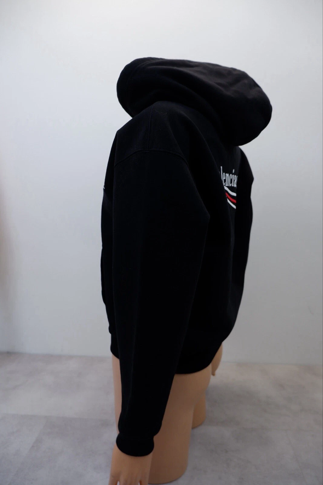 Balenciaga donna cropped zip felpa giacca felpa taglia L grande nero logo