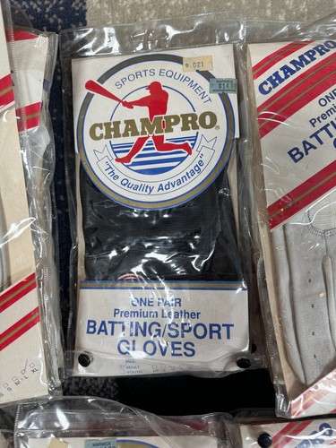 Champro Premium Batters Batting Glove Pair Adult Sizes XL, M, S NEW Vintage - Picture 4 of 11