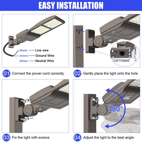 150W 200W 320W 5000K LED Street Parking Lot Light Fixture Shoebox Area Lighting - 第 9/20 張圖片