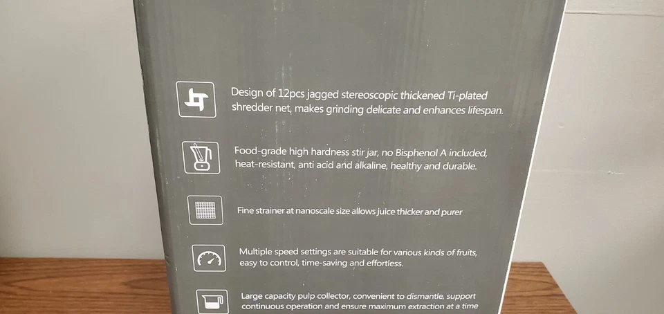 Elechomes CJ901 Centrifugal Juicer System 900W Motor Durable Dishwasher-Safe New - Image 4 of 4