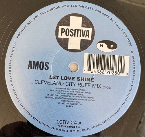 Amos - Let Love Shine In (Cleveland City Dubs) - Org UK 10" in P/S 1995 - Picture 4 of 6