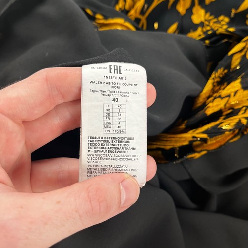 Abito da donna Pinko avvolgente floreale taglia 8UK 4US S con cintura lucida - Foto 12 di 20
