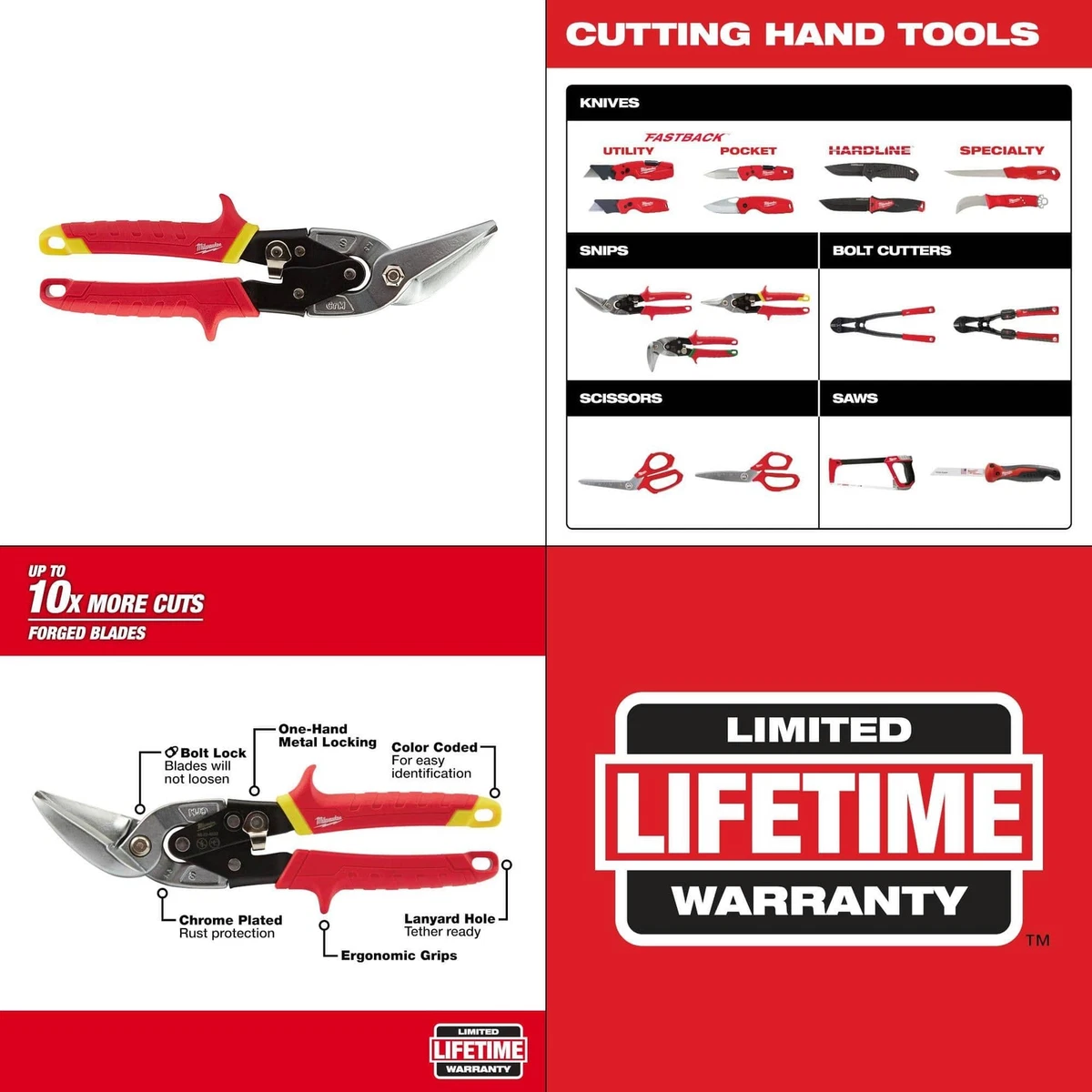 10 Tin snips for Cutting Metal Sheet - Aviation Snips Straight Cut