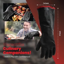 Heat Resistant Gloves for Grill BBQ- 14-inch long sleeve design