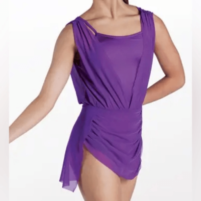 WEISSMAN Balera Dance costume purple Mesh Overlay Dress D12770 MC-Medium  child | eBay
