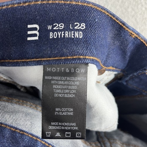 Mott & Bow Boyfriend Jeans Größe 26 x 28 Mid Rise Dark Wash - Bild 3 von 14