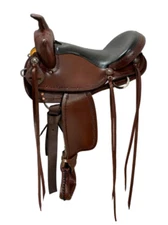 Scott Thomas Cortez Trail Saddle Brown Black Seat 15 or 16" Wide Tree FQHB ~ NEW