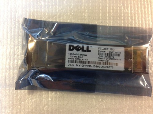 FP798 FTLX8511D3 Dell XFP 10GBASE-SR/SW 1200-Mx-SN-I 850nm 10Gb/s NEW
