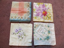 Collectible Ladies Handkerchief Set 4 Colorful Prints One-Best Wishes for You