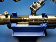 Brass shavings catcher for L.E. Wilson Case Trimmer for .223 - Blue