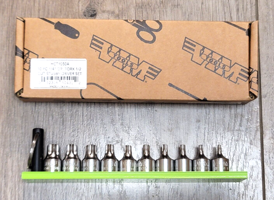 10 PC. 1/4 IN DR. STUBBY HEX METRIC DRIVER SET W/MAGRAIL - Foto 3