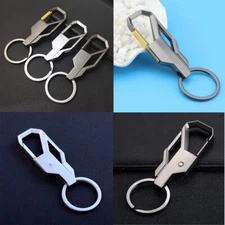 US 3 Pcs Metal Car Key Chain Key Ring Business Keychain Creative Alloy Key Fob
