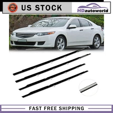 For 2008-2012 Honda Accord Weatherstrip Window Moulding Trim Seal Belt 4 Piece