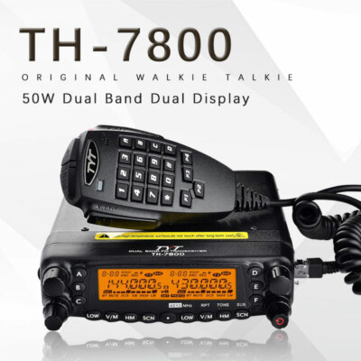 Dual Band TYT TH-7800 Radio 50W LCD Dual Display Car Truck AM/FM Mobile Radio