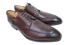 Santoni Oxford Dress Shoes Brown Men Size 9.5 2E Wide Made in Italy