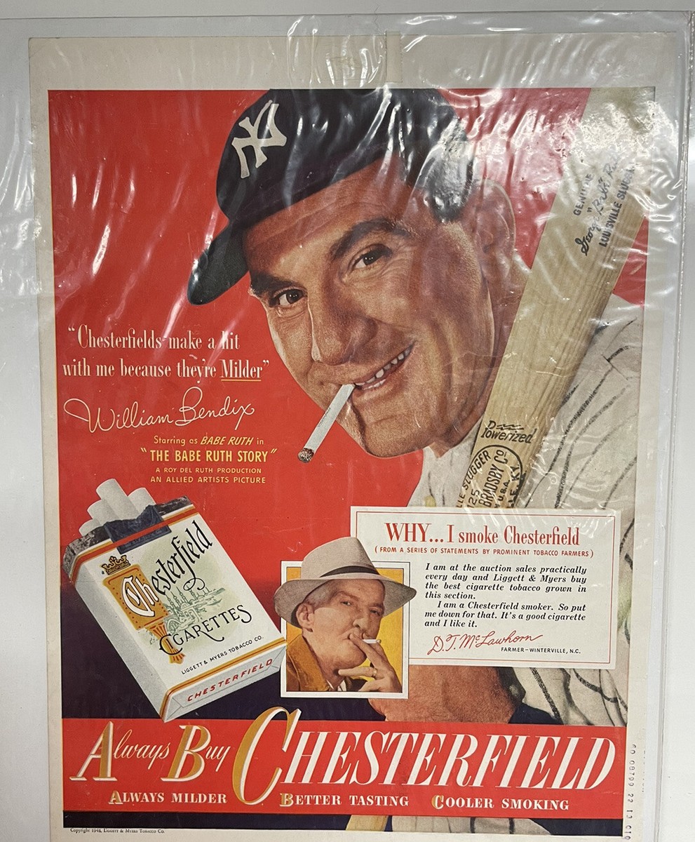 where can you buy chesterfield cigarettes Remix Wild The Advertising Sign is glued to a matboard. Chesterfield Cigarettes Vs L&M Sampler