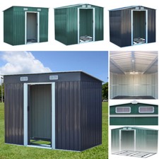 6x8, 10x8, 12x10ft Metal Garden Shed Storage Sheds Outdoor With Free Foundation