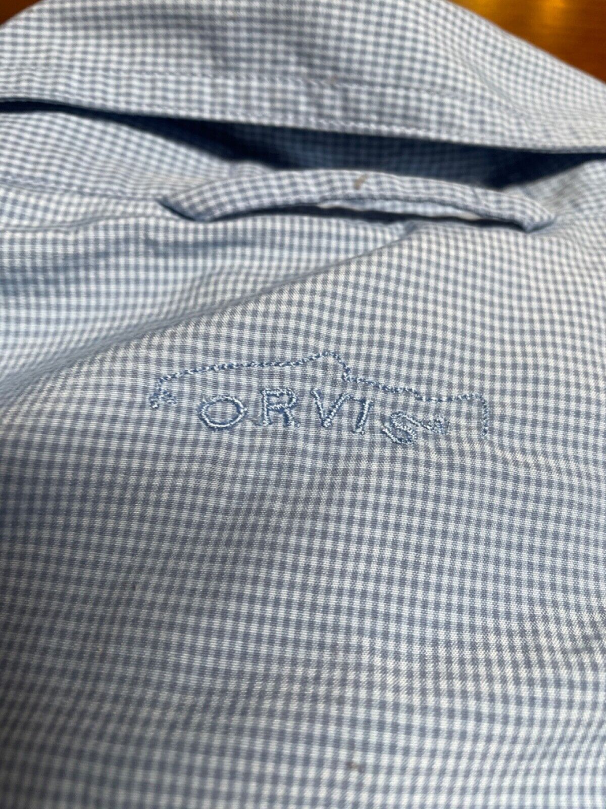 men's medium button up short sleeve shirt by Orvi… - image 6