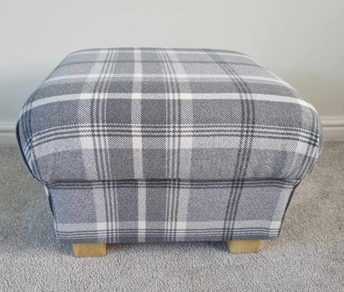Porter & Stone Balmoral Fabric Storage Footstool Amethyst Dove Grey Pouffe New - Picture 20 of 55