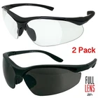 2 PACK LOT Full Magnifying Lens Sunglasses Safety Reader Reading Glasses Z87+