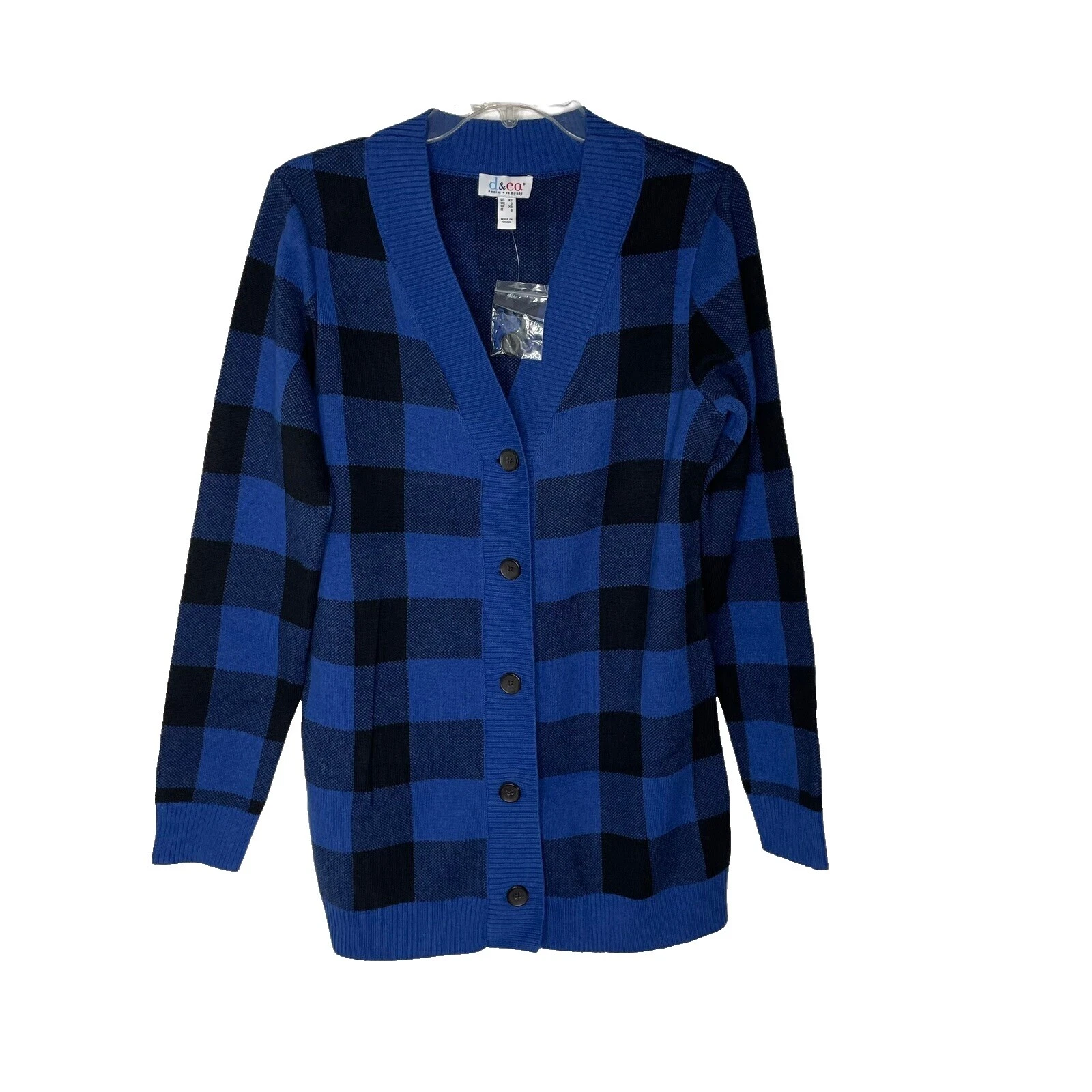 Suéteres Denim & Co. a Cuadros para Mujeres