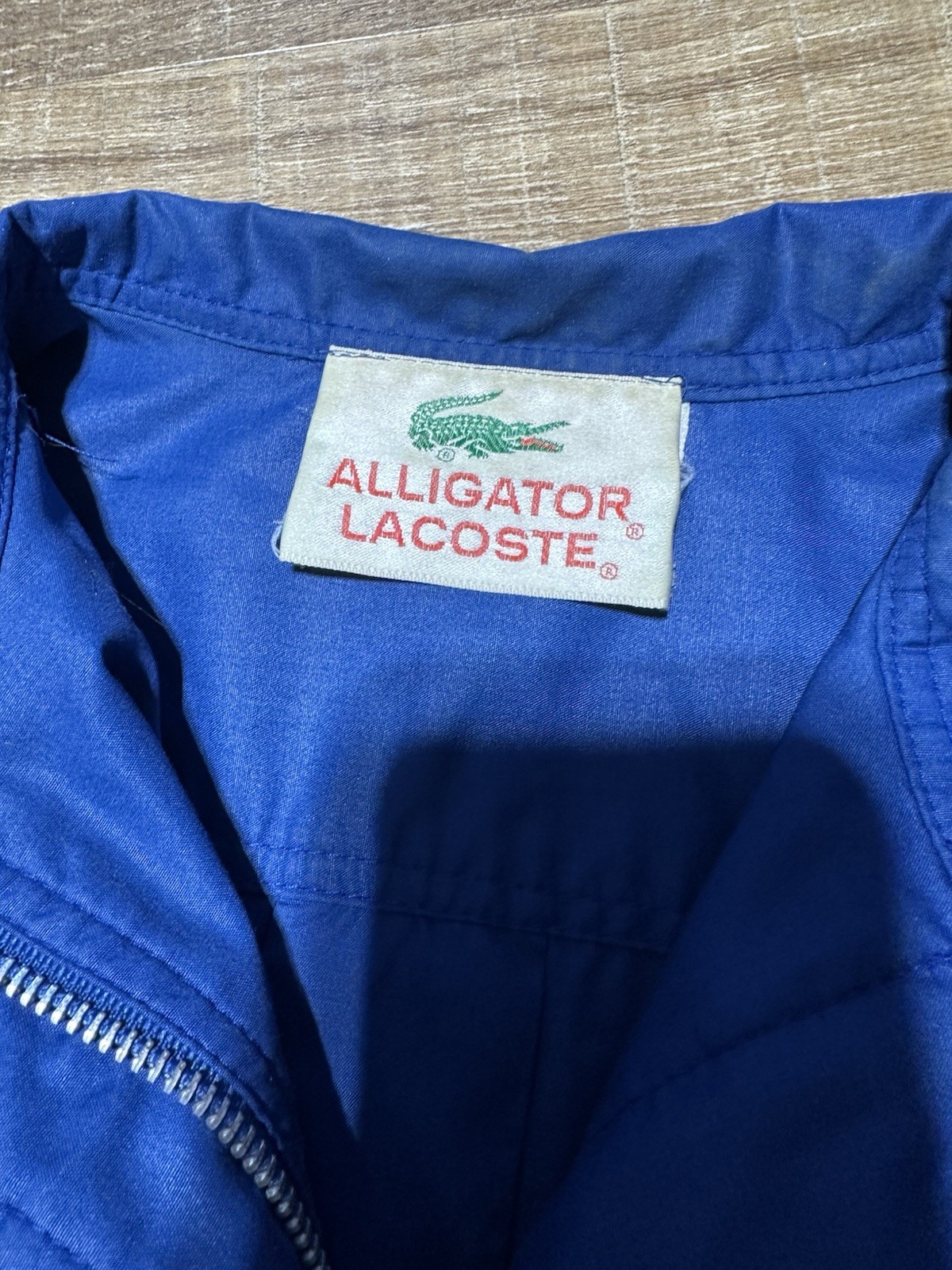 80s rare Vintage women's LACOSTE blue lightweight bomber jacket retro sportswear thumbnail 4