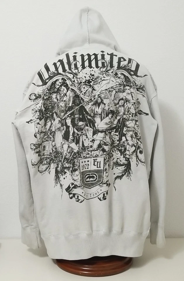 Ecko Unltd + Star Wars Regal Alliance Lado Oscuro Cremallera Sudadera con Capucha Blanca Para Hombres XXL 2008 Foto 3 de 4