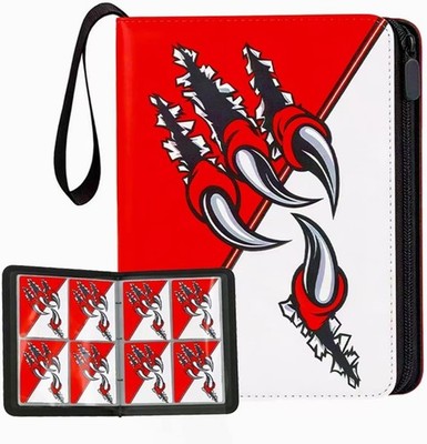 Trading Card Binder 4 Pocket with 50 Removable Sleeves, 400 Pockets Baseball Foo