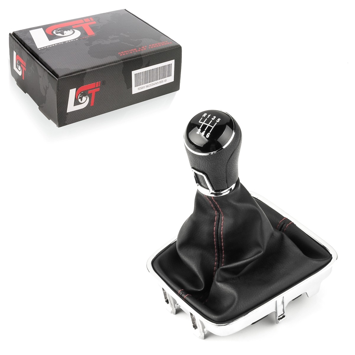 Gear Lever Shift Knob Shift Boot 6 Gear Red Design for VW Sharan 7N