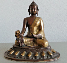 1,9 Kilo Asiatische Tibetische Thail&auml;ndische Figur Buddha Messing Kupfer Vintage
