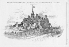 CHICAGO INTERNATIONAL EXPOSITION British Commission Buildings Antique Print 1892