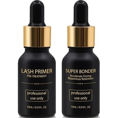 Professional Eyelash Extension Primer and Bonding Kit with Glue Accelerator Lash