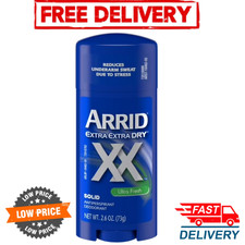 Arrid XX Extra Extra Dry Solid Antiperspirant Deodorant, Ultra Fresh, 2.6 oz