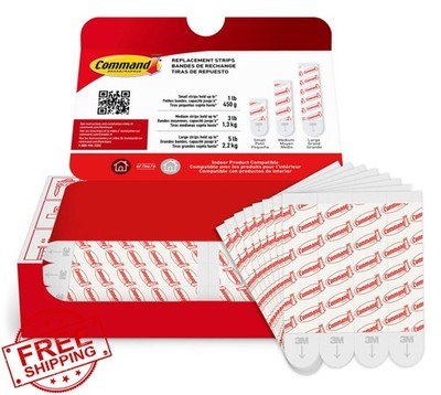 Command Large Replacement Strips, 20 ct, Damage-Free Hanging