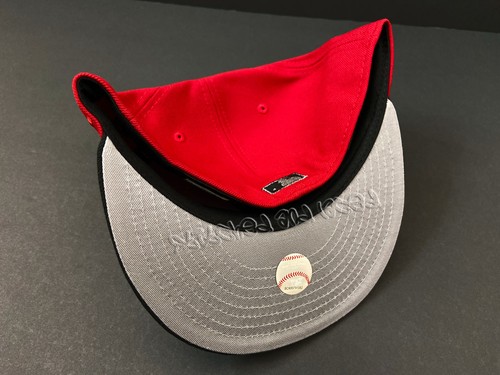EXCLUSIVE TAMPA BAY DEVIL RAYS FITTED HAT RED BLACK TROPICANA PATCH CLUB 7 1/2 - Picture 6 of 9
