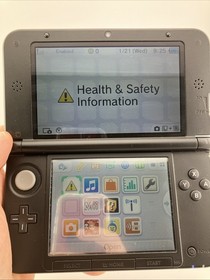 Nintendo 3DS XL Mario Theme The Year of Luigi Handheld System Blac/Silver- WORKS