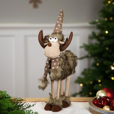 Northlight Standing Four Legged Moose Christmas Figure - 19" - Brown and White