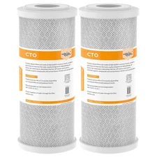 2PCS 10"x4.5" CTO Carbon Block Water Filter For Big Blue Replacement Cartridges