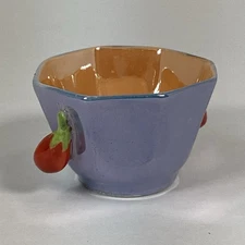 Vintage Noritake Lusterware Salt Cellar With Tomato Handles, Salt Dip