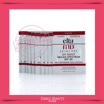Elta MD UV Daily TINTED Broad Spectrum SPF 40 10 Samples NEW FAST SHIP