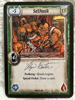   Warlord: Saga of the Storm CCG - Artist Signed - Llyn Hunter - Sethusk (10A)